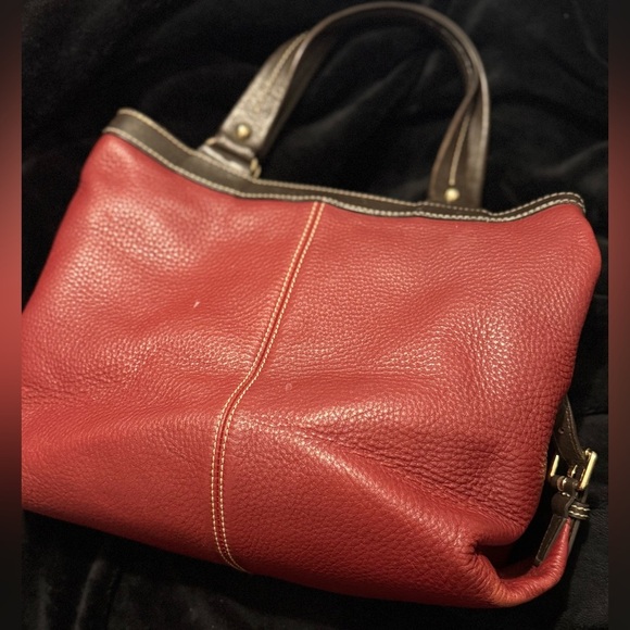 Dooney And Bourke Brown Pebbled Leather Sara Purse Handbag - Picture 9 of 16